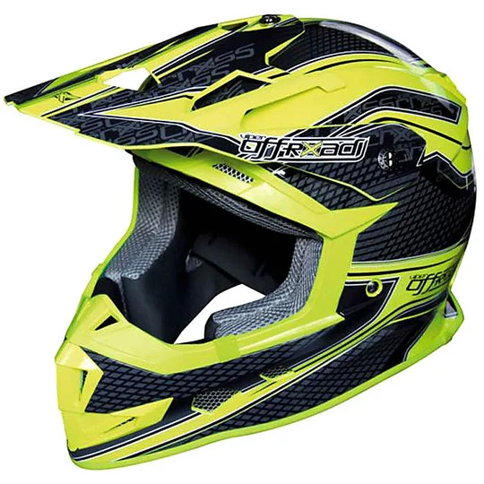 Offerta Limitata Casco Moto Cross Enduro One Racing Viper Black Grey Yellow