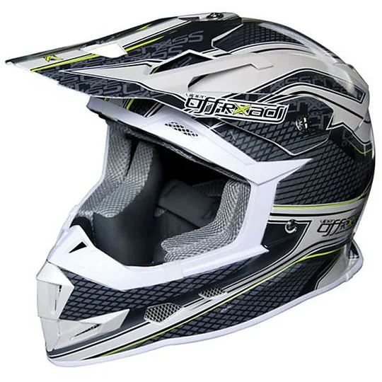 Casco Moto Cross Enduro One Racing Viper White Grey Bestseller