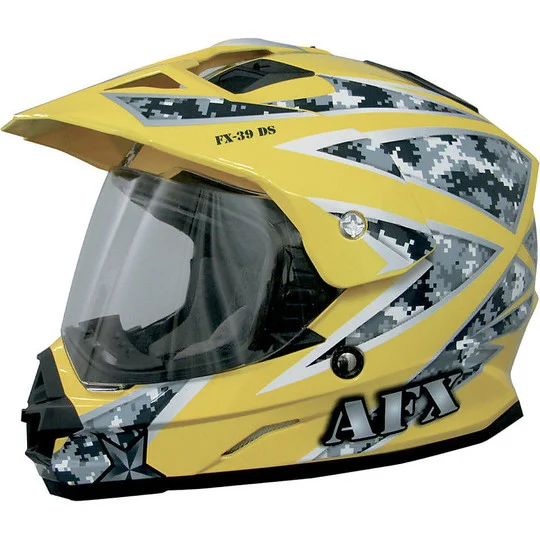 Casco Moto Integral Dual Sport Afx FX-39DS coloring Yellow Urban Camo Vendita Finale