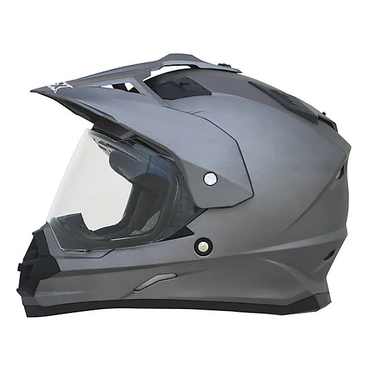 Casco Moto Integral Dual Sport Afx FX-39DS Mono Frost Grey Spedizione Gratuita