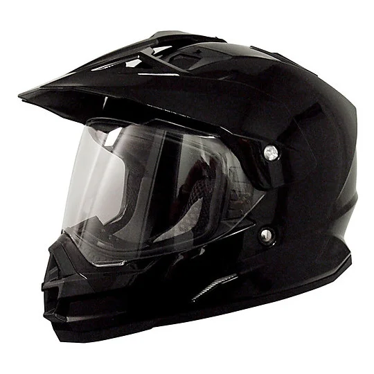 Più Venduto Casco Moto Integral Dual Sport Afx FX-39DS Mono Gloss Black