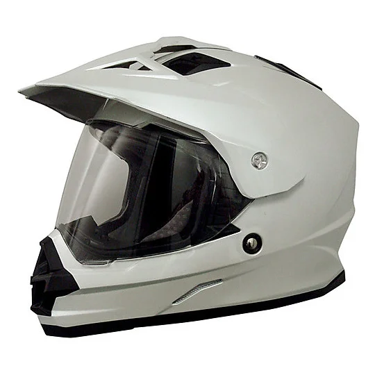 Spedizione Espresso Casco Moto Integral Dual Sport Afx FX-39DS Mono Pearly White