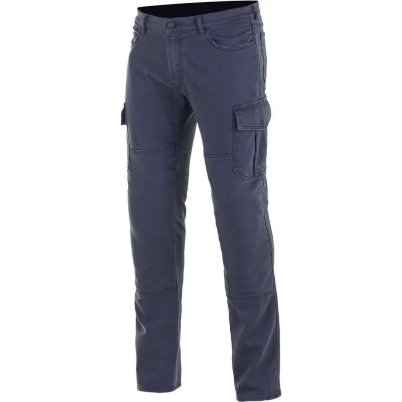 Casual Motorcycle Pants Alpinestars CARGO RIDING Blue Distressed Prezzo Ridotto