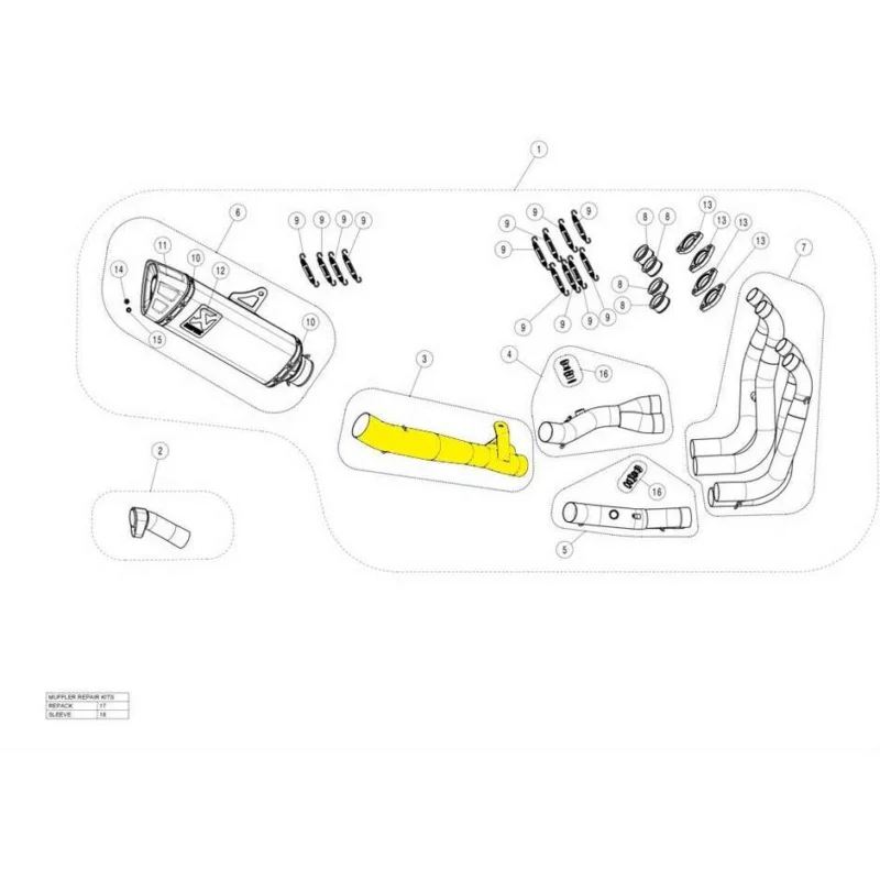 Central Y-connecting pipe Akrapovic L-S13R5 For SUZUKI GSX 1300 R Hayabusa (21-24) Reso Gratuito
