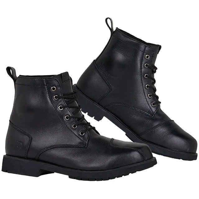 Reso Gratuito Certified Leather Motorcycle Shoes Oj Atmosphere B014 TRIGGER Black
