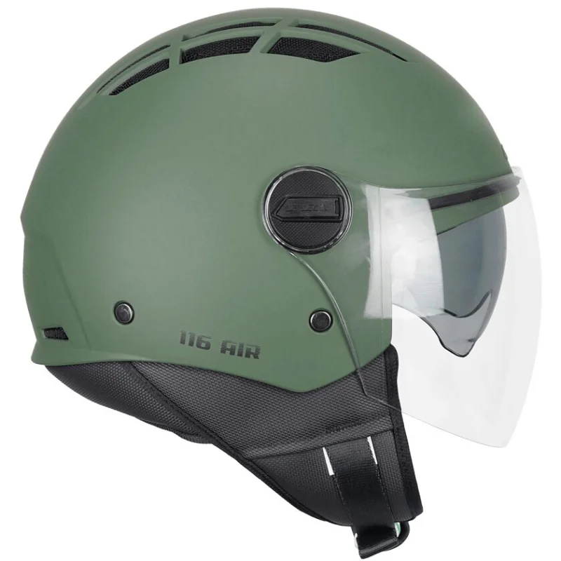 CGM 116A AIR MONO Jet Motorcycle Helmet Matt Green Compra Online