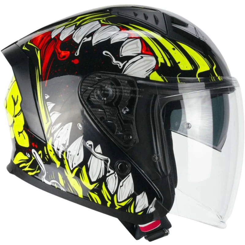 Offerta Lampo CGM 127X DEEP FREAKER Jet Motorcycle Helmet Black Fluo Yellow