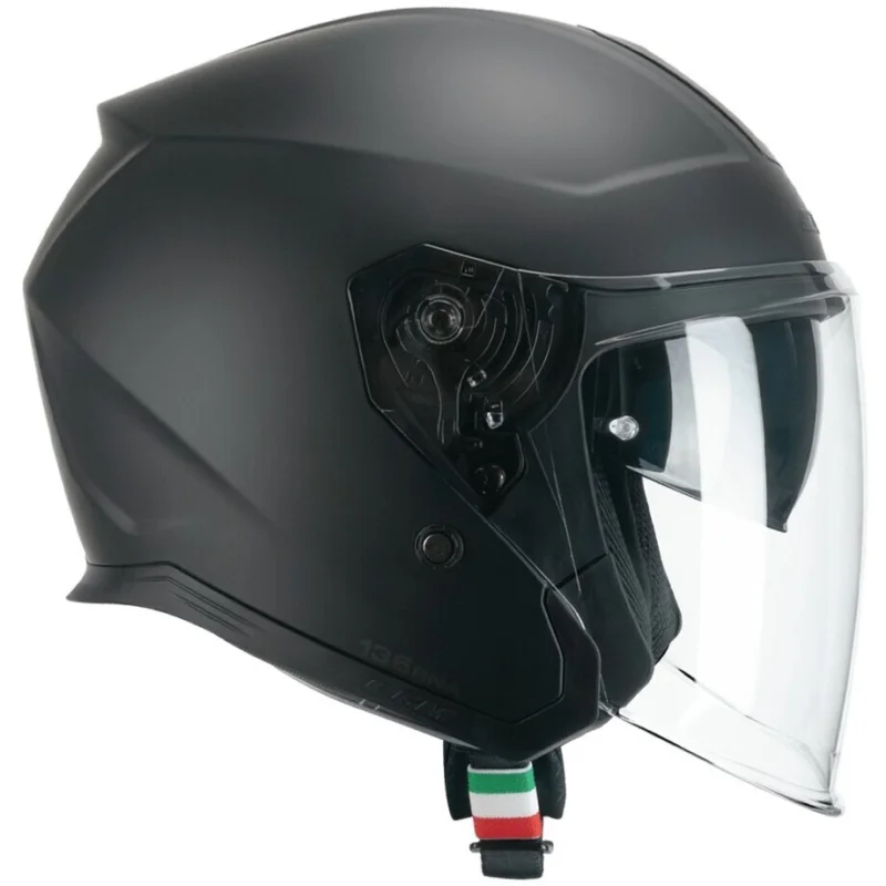 CGM 136A RNA MONO Jet Motorcycle Helmet Matt Black Esclusivo