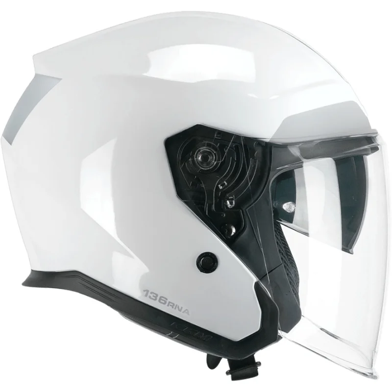 CGM 136F RNA MONO FIBER Jet Motorcycle Helmet White Prezzo Conveniente