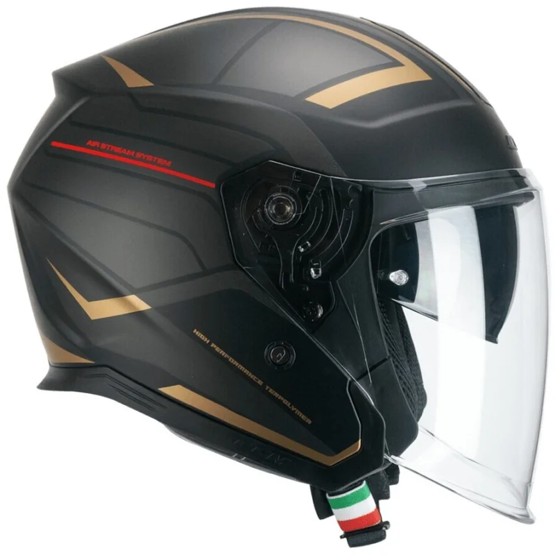 CGM 136S RNA RACE Jet Motorcycle Helmet Grey Red Matt Spedizione Espresso