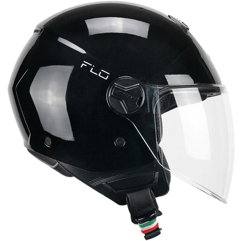 CGM 167A FLO MONO Jet Motorcycle Helmet Black Long Prezzo Ridotto