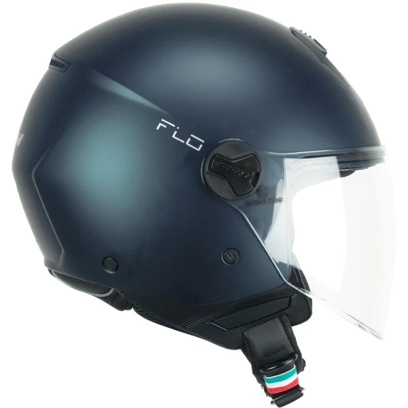 CGM 167A FLO MONO Jet Motorcycle Helmet Long satin petrol Compra Oggi Stesso
