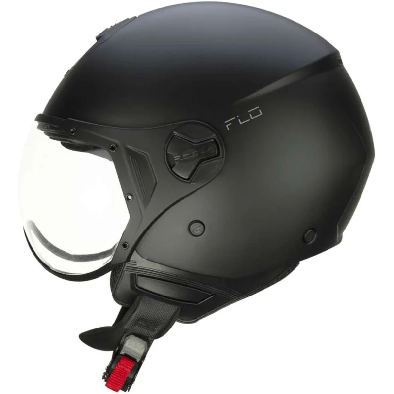 CGM 167A FLO MONO Jet Motorcycle Helmet Matt Black - Shaped Visor Pagamento Sicuro