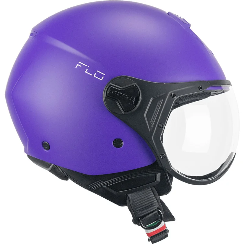 Promo Stagionale CGM 167A FLO MONO Jet Motorcycle Helmet Matt Purple Shaped