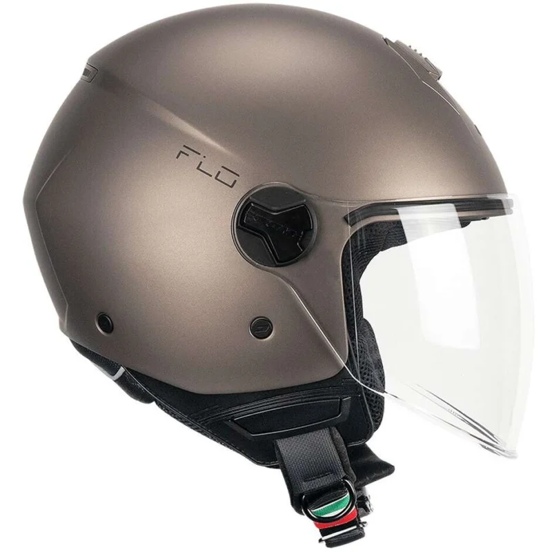Subito Disponibile CGM 167A FLO MONO Jet Motorcycle Helmet Satin Dove Grey Long