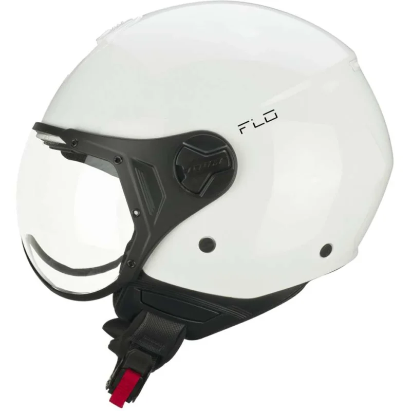 CGM 167A FLO MONO Jet Motorcycle Helmet White - Shaped Visor Quantità Limitata
