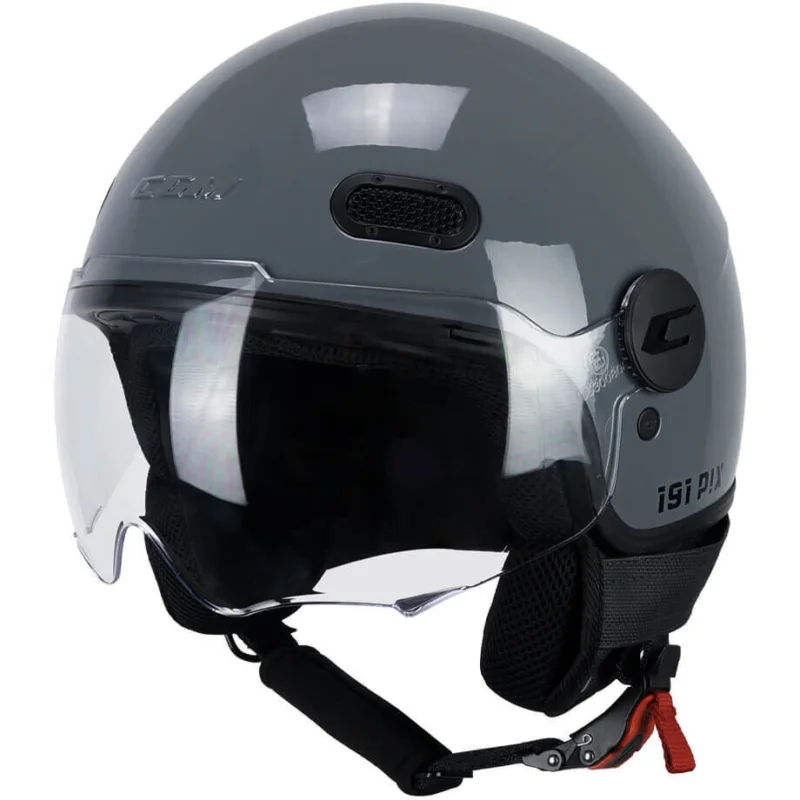 CGM 191A PIX MONO Jet Motorcycle Helmet Gray contoured Occasione