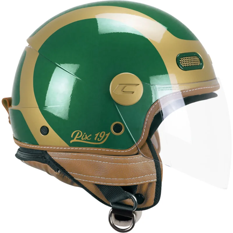 Compra Online CGM 191G PIX SPRINT Green Gold Long Jet Motorcycle Helmet