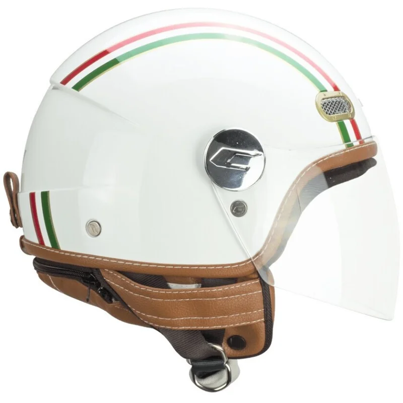 CGM 191I PIX IT Green White Red Motorcycle Jet Helmet long Prezzo Ridotto