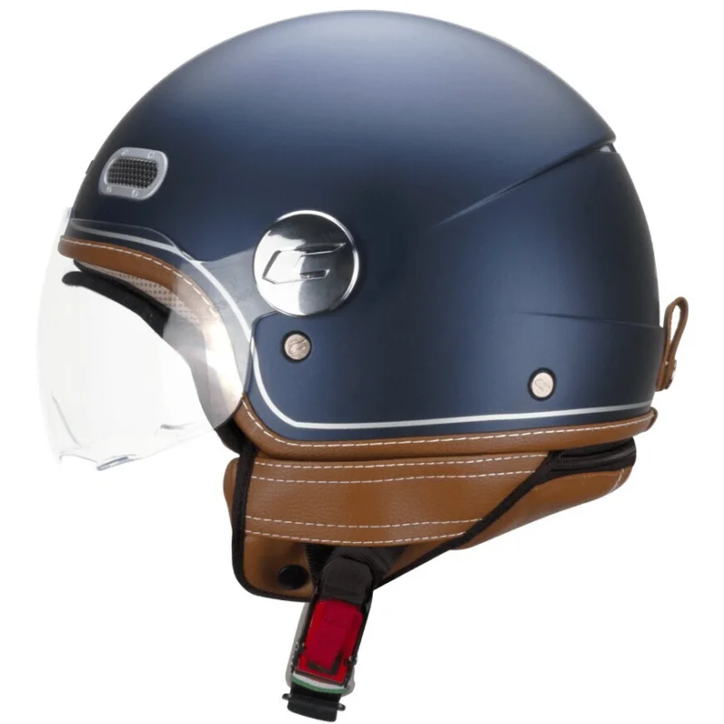 Direttamente Dal Produttore CGM 191V PIX VINTAGE Jet Motorcycle Helmet Blue Silver Satin Shaped