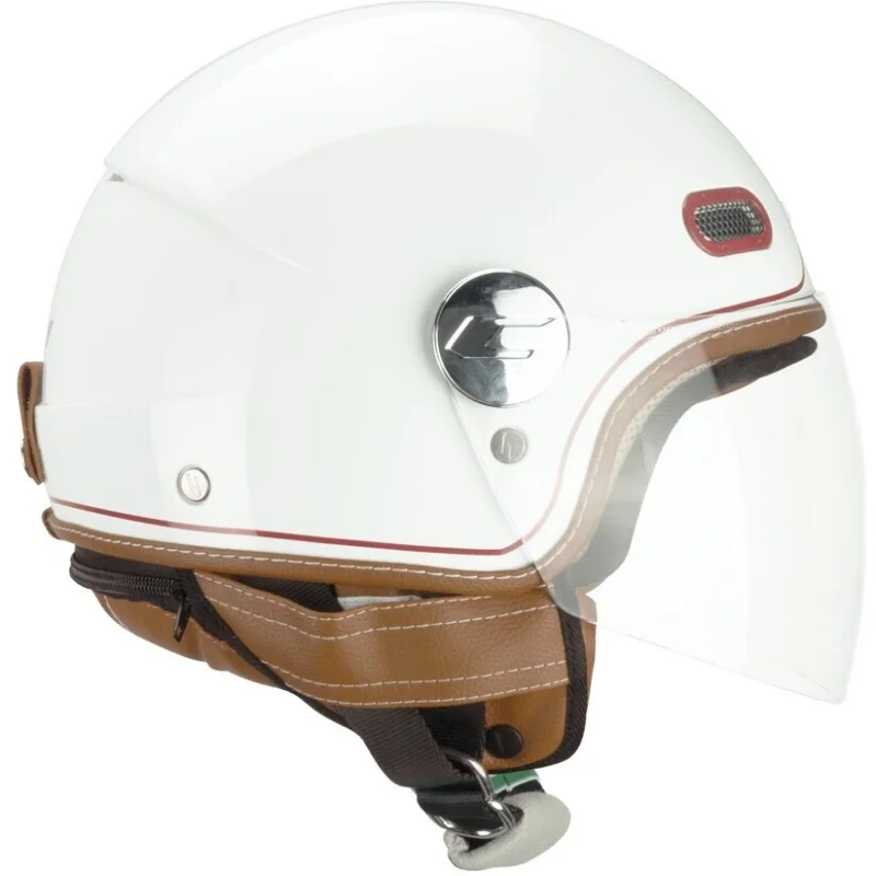Nuovo Arrivo CGM 191V PIX VINTAGE White Bordeaux Long Jet Motorcycle Helmet