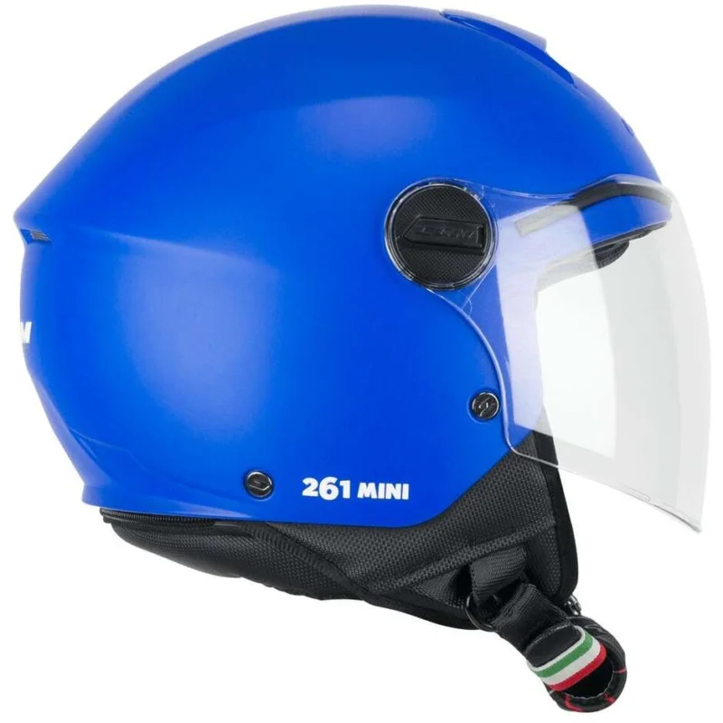 CGM 261a MINI MONO Child Jet Motorcycle Helmet Matt Blue Nuova Collezione