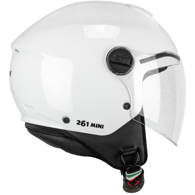 CGM 261a MINI MONO Child Jet Motorcycle Helmet White Reso Gratuito