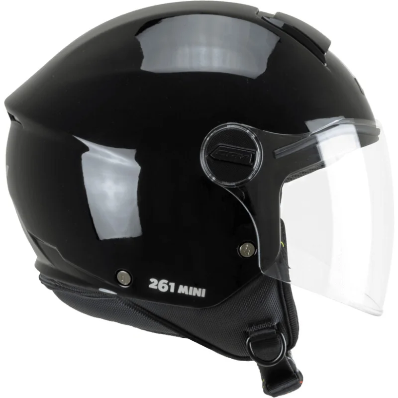 CGM 261A MINI MONO Kids Jet Motorcycle Helmet Black Ultime Pezzi