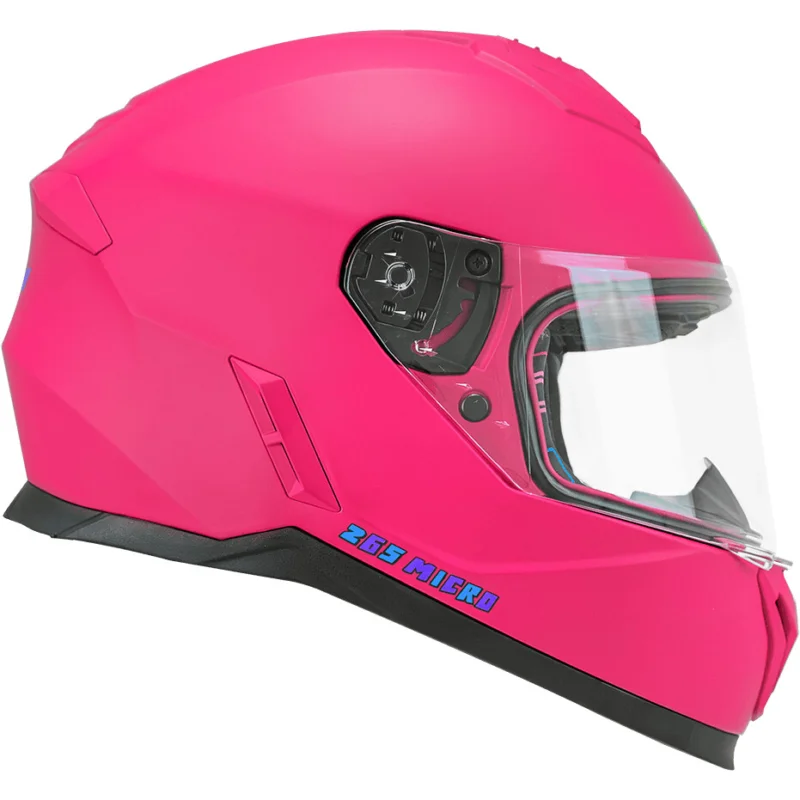 CGM 265A MICRO MONO Kids Full Face Motorcycle Helmet, Matte Fluorescent Pink Affare