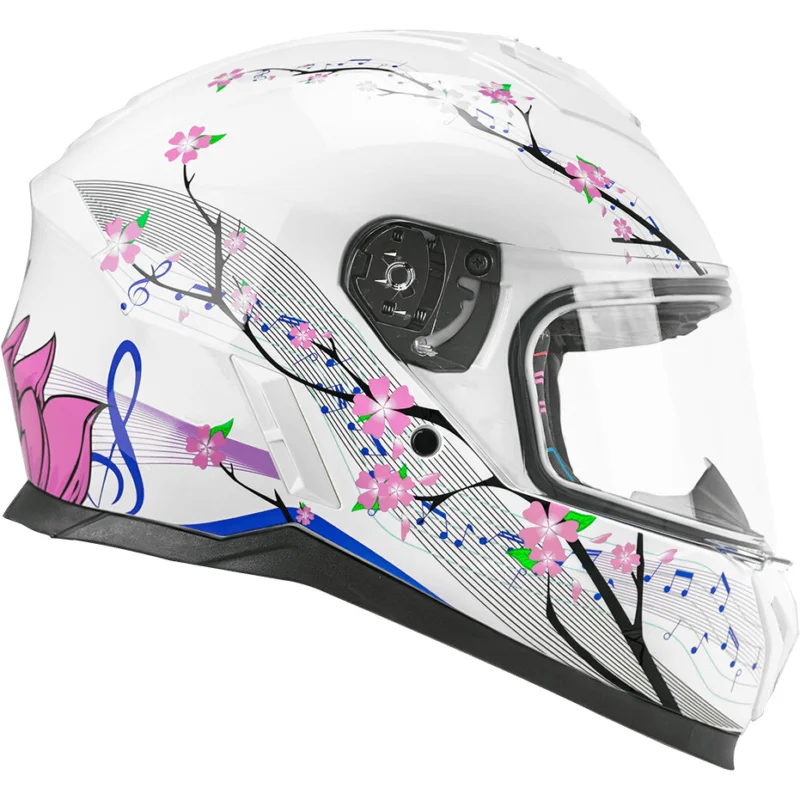 Subito Disponibile CGM 265M MICRO MUSIC Kids Full Face Motorcycle Helmet White Pink