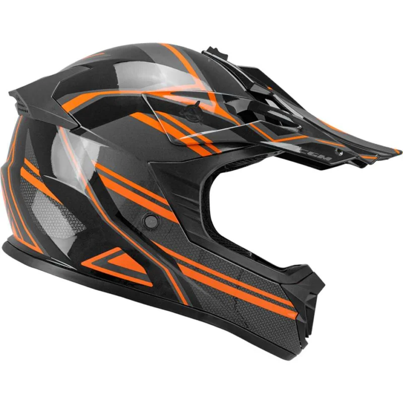 CGM 267G DIRT-X FURY Kids Cross Motorcycle Helmet Black Grey Orange Ultima Occasione
