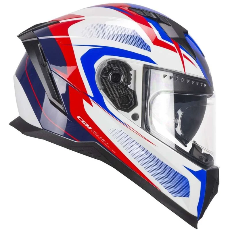 CGM 311G BLAST SPORT Integral Motorcycle Helmet White Blue Esclusivo