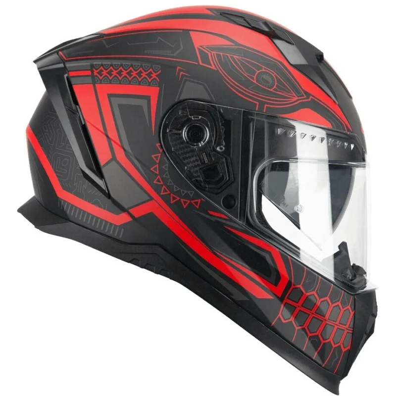 CGM 311M BLAST MAYA Full Face Motorcycle Helmet Black Red Matt Economico