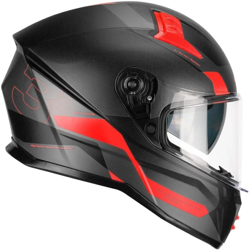 Prezzo Di Fabbrica CGM 333G ONYX SPORT Full Face Motorcycle Helmet Black Red Matt