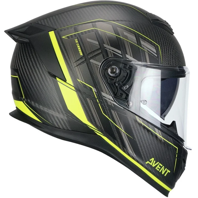 CGM 361G AVENT PRO SPORT Carbon Full Face Motorcycle Helmet Fluorescent Yellow Matt Consegna Rapida