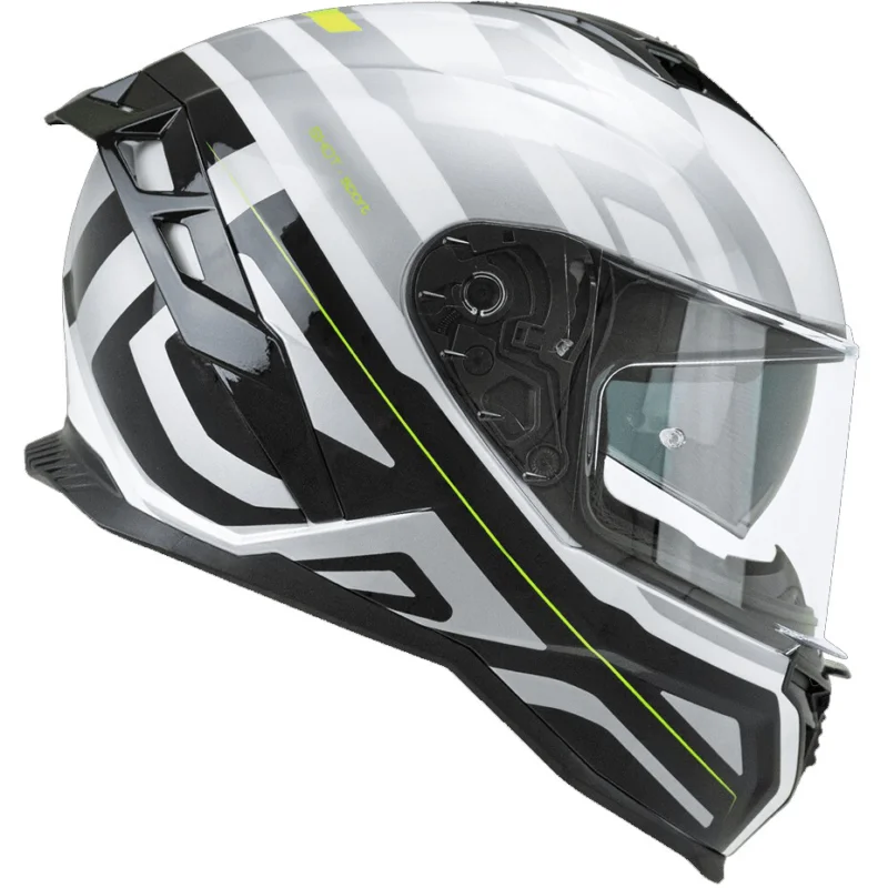 Compra Adesso CGM 363 SHOT Sport Full Face Motorcycle Helmet White Yellow