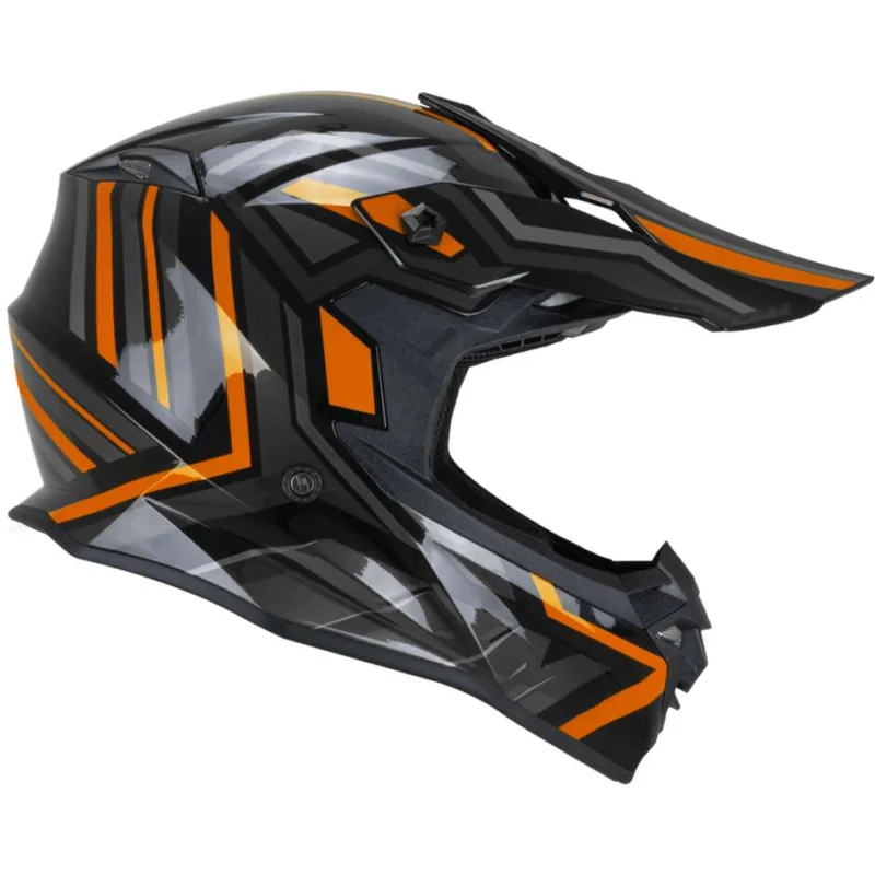 Ultima Occasione CGM 367G MUD-X FURY Full Face Motorcycle Helmet Black Grey Orange