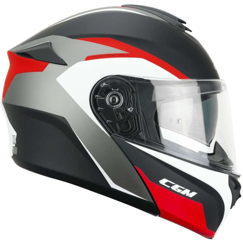 Ordina Subito CGM 568G BER DRESDEN Modular Motorcycle Helmet Black Matt Red
