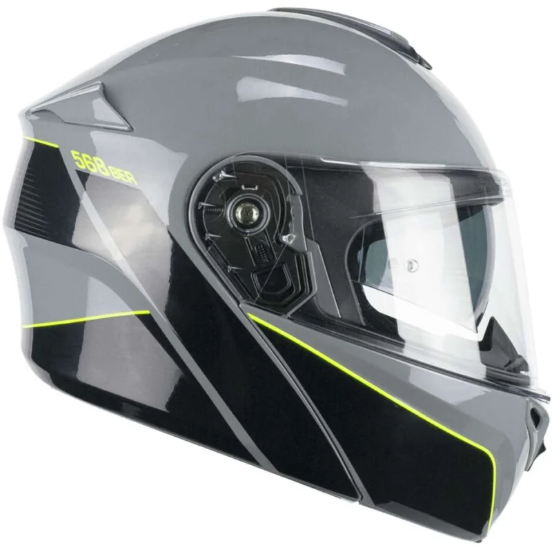Compra Adesso CGM 568X BER CITY Modular Motorcycle Helmet Gray Fluo Yellow
