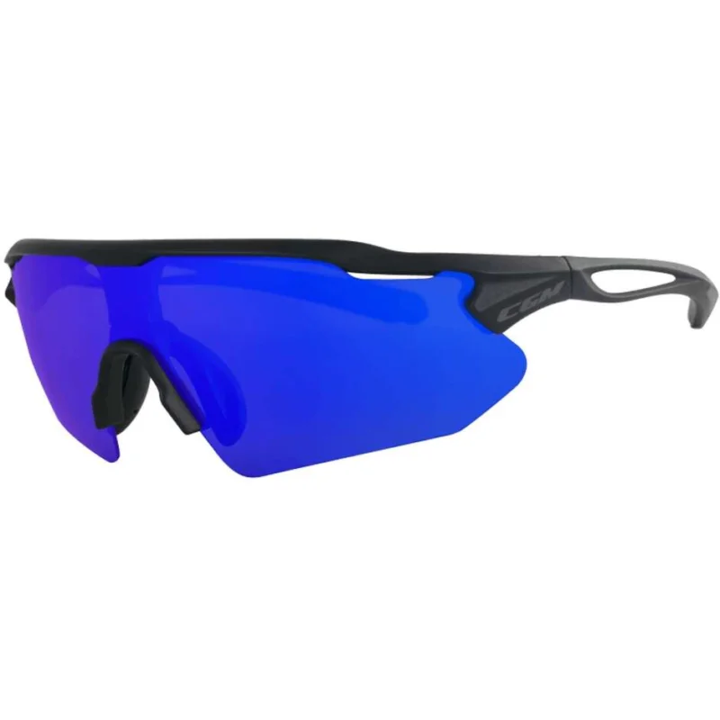 CGM 770A FLY Sport Bike Sunglasses Black IRIDIUM PLUS Blue Lens Professionale