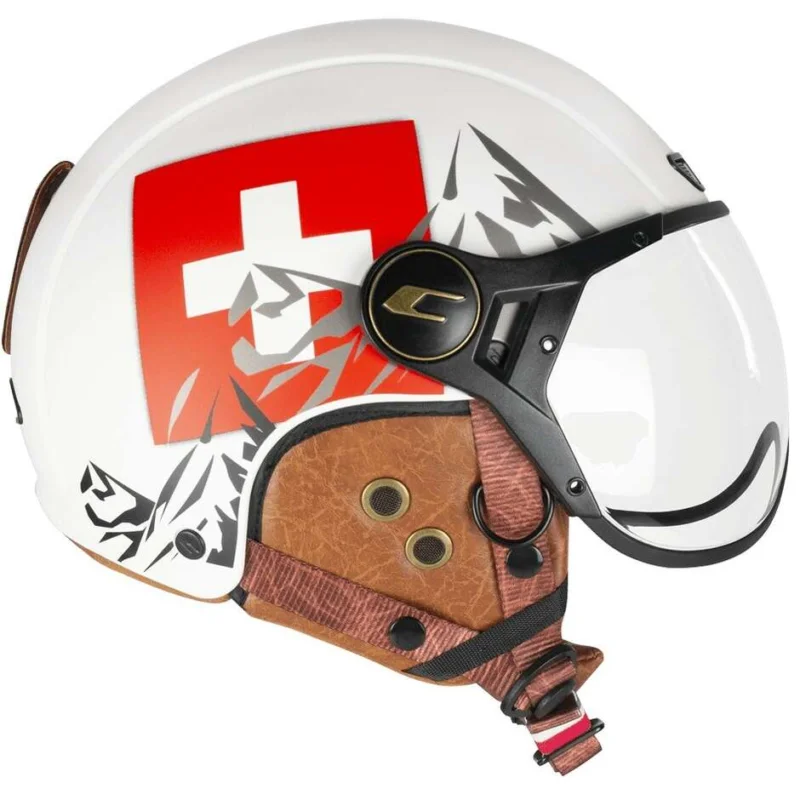 CGM 801C EBI SWITZERLAND Bike Helmet White Red matt Promo Stagionale