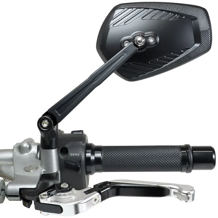 Chaft DASH Black Motorcycle Mirror Pair Offerta Limitata