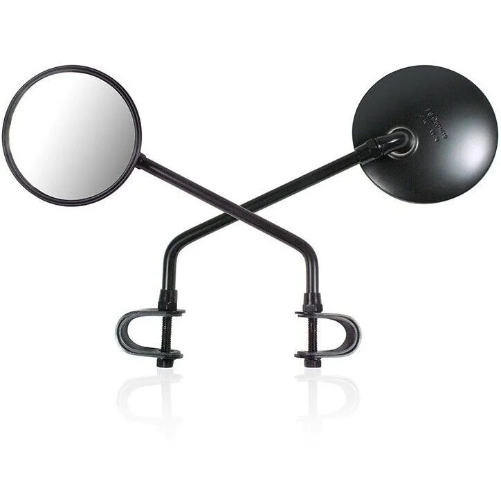 Chaft RE107 Black Handlebar Mount Motorcycle Mirror Ultime Pezzi