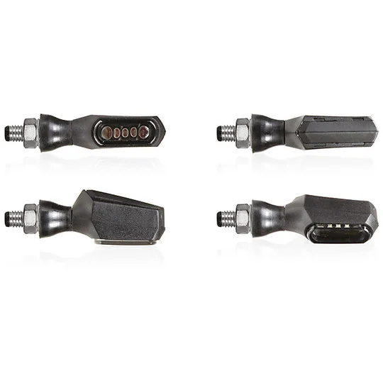 Novità Chases Motorcycles Chaft Poker Led Lamps Homologated Black Smoke reflector