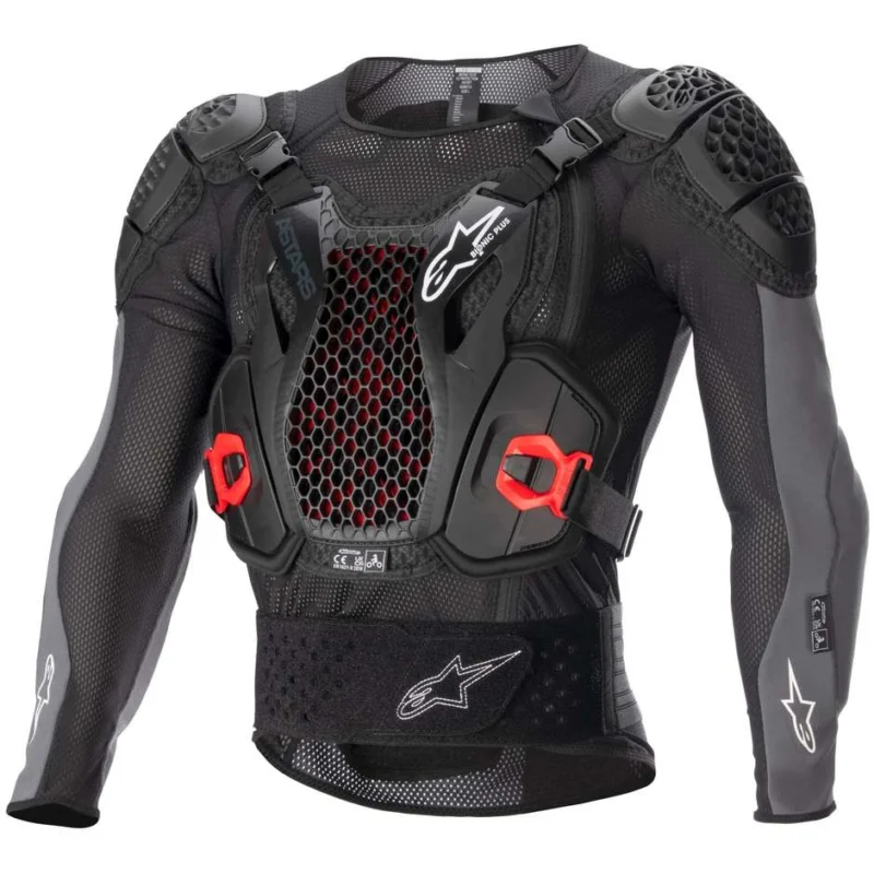 A Buon Prezzo Chest Moto Cross Enduro Alpinestars BIONIC PLUS V2 Red Anthracite Black