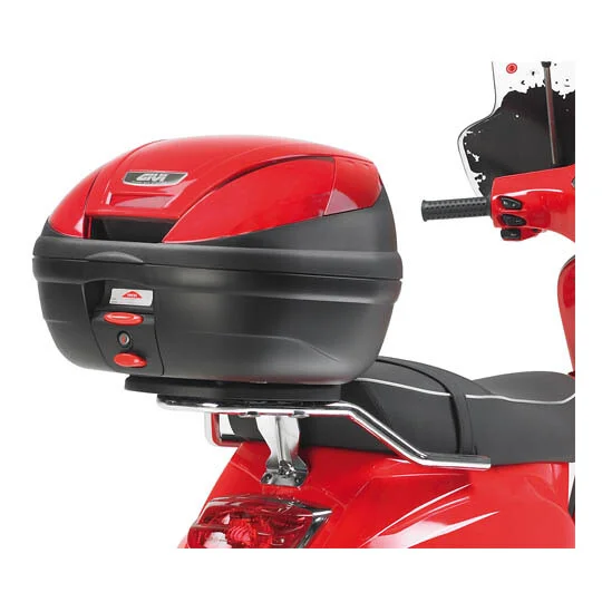 Prezzo Basso Chromed rear attachment for Monolock Givi SR105 top case For PIAGGIO Vespa LX 50-125-150 (05 > 14)