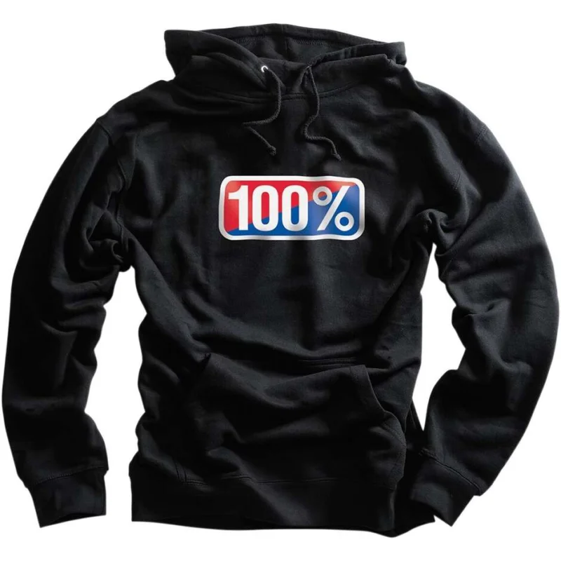 Classic Casual Sweatshirt 100% Hooded HOODIE Black Promozione
