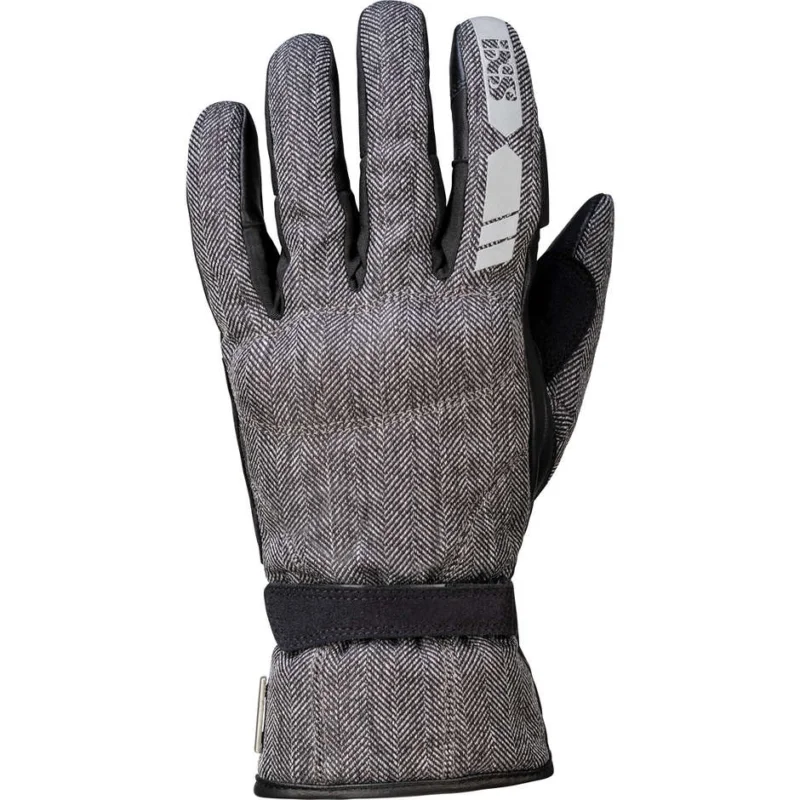Classic Ixs Women's Motorcycle Gloves In Torino-Evo-ST 3.0 Black Gray Leather Ultimissimo Modello