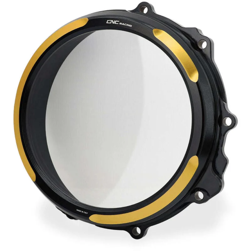 Solo Oggi Clear Clutch Cover CA300 MV Agusta - Hydraulic Control - Bicolor CNC Racing Black Gold