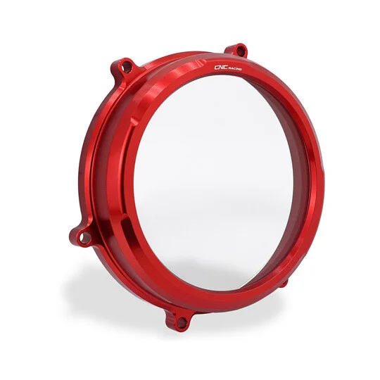 Clear Oil Clutch Cover CA202 Ducati Panigale V2 - Streetfighter V2 CNC Racing Red Affare